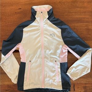 Kari Traa Women’s Technical Running Hiking Jacket XS Cream Black Pink